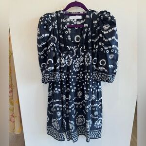 Hunter Bell Youjin Dress, small, navy/white